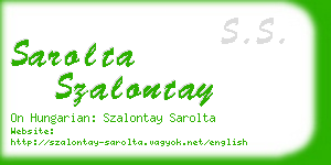 sarolta szalontay business card